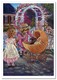 Pretty Girls Baby Stroller Doll Puppy Tricia Reilly-Matthews Modern Postcard - Sonstige & Ohne Zuordnung