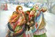 GIRLS In Shawl Winter Russia Ethnic Folk Costume Tale MODERN Postcard - Altri & Non Classificati