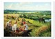 WOMANS Breakfast In Field Harvest Russian Ethnic By Zhdanov Modern Postcard - Europe