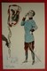 K.U.K.OFFIZIER MIT SABEL , AUSTRIAN OFFICER WITH SABER , HUMOR , MILITARIA OLD LITHO - Uniformes