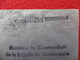 LETTRE FRANCHISE GENDARMERIE CACHET FLAMME SOMMIERES VIA LE GRAU DU ROI 1975 - 1961-....