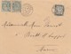 Bazancourt Lettre Taxée - 1859-1959 Lettres & Documents