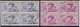 N°296° Bloc De 4 + N°297° Bloc De 4 Type II ( Voile Avant Sans Contour) - Used Stamps