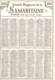 CHROMO GRANDS MAGASINS DE LA SAMARITAINE PARIS CALENDRIER 1892 - Autres & Non Classés