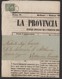 Journal LA PROVINCIA De BELLUNO1871 Avec 1 Cmi Seul Oblt  CàD  De BELLUNO  Pour VITTORIO - Marcophilie