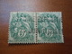 2 Timbres Type Blanc 5 Centimes FOIRE EXPOSITION 24 JUIN -11JUILLET - 1900-29 Blanc