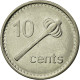 Monnaie, Fiji, Elizabeth II, 10 Cents, 2009, TTB, Nickel Plated Steel, KM:120 - Fidji