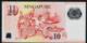 SINGAPORE  P48m  10 DOLLARS  2018 ?  #6BD  1 Inverted Triangle  AU- - Singapore