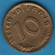 DEUTSCHES REICH 10 REICHSPFENNIG 1937 J KM# 92 (svastika) - 10 Reichspfennig