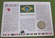 Numisbrief Brasilien Fußballstadion / Brasil 50 Cruzeiros Münze 1984 Briefmarke - Brasilien