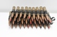 Militaria - Bande 40 Munitions 12,7mm Vidées Et Percutées - Ideal Reconstitution Historique US WW2 - Armes Neutralisées