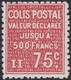 FRANCE, 1933-1934, Colis Postal (Yvert 98 ) - Mint/Hinged