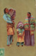 Indiens D'amerique Du Nord Famille Carte Embossée Voyagée 1910 De Newark Usa - Indiens D'Amérique Du Nord
