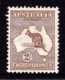 Australia 1913 Kangaroo 2/- Brown 1st Watermark MH - - - Nuevos