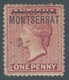 MONTSERRAT - 1876 - USED/OBLIT. - FIRST STAMP -  Yv 1 - Lot 19219 - EXPERT MARK - Montserrat