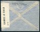 WW2 Palestine CENSOR Airmail Cover Jerusalem - London GB - Palestine