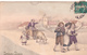 CPA  Enfants Brebis Carriole Joyeuses Pâques Viennoise V.K. Vienne N° 4164 Illustrateur (2 Scans) - Pâques