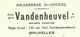 BROUWERIJ / BRASSERIE VANDENHEUVEL ST-MICHEL BRUXELLES 1950 - Alimentaire