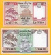 Nepal SET 5 & 10 Rupees P-76 & P-77 2017 UNC Banknotes - Nepal