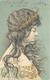 PORTRAIT DE FEMME - Carte Style Art Nouveau.(carte Gaufrée) - Femmes