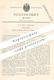 Original Patent - H. Noeh , Berlin , 1882 , Feuerzeug | Taschenfeuerzeug | Feuer , Zünder | Taschenuhr !! - Historische Dokumente