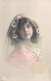 YOUNG GIRL-FLOWERED VEIL HEAD BAND SCARF-1910 PHOTO POSTCARD 39657 - Autres & Non Classés