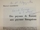 Envoi - Marcel Laurent - Des Paysans De Ramuz Aux Paysans Limagniens - Auvergne Littéraire - Dédicace- 1966 - - Livres Dédicacés