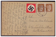 Dt- Reich (007697) Propaganda, Postkarte Neisse, Berliner Straße, Berliner Turm, Gelaufen Mit HK-Vignette Am 16.10.1944 - Lettres & Documents