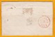 1814 - Marque Postale P67P  STRASBOURG, Alsace Sur Enveloppe Pliée Vers Paris - Port Payé - Cad Arrivée - 1801-1848: Précurseurs XIX