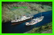 SHIP, BATEAU - TWO OCEAN LINERS IN THE 300-FOOT-WIDE CHANNEL AT CULEBRA CUT, PANAMA CANAL - TRAVEL IN 1987 - - Commerce