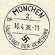 Deutsches Reich / 1938 / Masch.-Stempel Muenchen "Am 10. April Dem Fuehrer Dein Ja" A. Karte, Weiterer Stempel (10836) - Franking Machines (EMA)