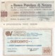 Lot Of 2 Italy 'Mini Checks' 1000- And 200-Lire Notes, Banca Popolare Di Novara & Credito Varesino 1970s Issues - [10] Checks And Mini-checks