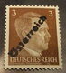 Austria 1945, Hitler Rare Unissued 3pf Overprint, Overinked, Mi # A4,VF Mint Hinged*OG (RN-7) - Unused Stamps