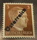 Austria 1945, Hitler Rare Unissued 3pf Overprint, Overinked, Mi # A4,VF Mint Hinged*OG (RN-7) - Neufs