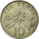 Monnaie, Singapour, 10 Cents, 1991, British Royal Mint, TTB, Copper-nickel - Singapour