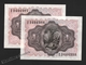 Banknote Spain -  1 Peseta – November 1951 – Don Quijote – Correlative Pair - Condition UNC - Pick 139a - 5 Pesetas