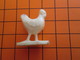 319b Figurine Publicitaire Années 50/60 OISEAU POULE POULET , Ronde-bosse , Plastique Dur Couleur Ivoire - Birds - Chicken