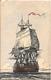 4CPA-Vers1940- Déssin E.BLANDIN-Fregate Le Fendant/LaRenommée/Le Lion/Le Dauphin Royal-BE-Pt Trous Punaises Aux 4 Coins - Voiliers