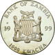 Monnaie, Zambie, 1000 Kwacha, 1999, British Royal Mint, FDC, Silver Plated - Zambia