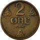 Monnaie, Norvège, Haakon VII, 2 Öre, 1946, TTB, Bronze, KM:371 - Norvège