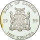 Monnaie, Zambie, 1000 Kwacha, 1999, British Royal Mint, FDC, Silver Plated - Zambia