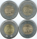 Canada - Elizabeth II - 2 Dollars - 1996 (KM270) 2003 (KM496) 2009 (KM834) 2017 (KM1257) - Canada