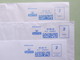 Gran Bretagna, Pitney Bowes, Neopost, 1st, 2nd, Su 5 Buste, Ema, Meter, Affrancatura Meccanica, Freistempel - Franking Machines (EMA)