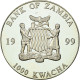 Monnaie, Zambie, 1000 Kwacha, 1999, British Royal Mint, FDC, Silver Plated - Zambia