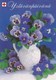 Postal Stationery - Flowers - Violets In A Vase - Red Cross 2004 - Suomi Finland - Postage Paid - Entiers Postaux