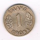 1 KRONA 1946  IJSLAND  /2528/ - Islande