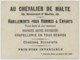 Chromo Au Chevalier De Malte . Vêtements Pour Hommes Et Enfants 53 Bd St-Martin à Paris . Imp. L. Mertens . - Autres & Non Classés