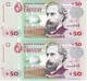 PAREJA CORRELATIVA DE URUGUAY DE 50 PESOS DEL AÑO 2011 SIN CIRCULAR-UNCIRCULATED (BANKNOTE) - Uruguay