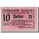 Billet, Autriche, Innsbruck, 10 Heller, Ecusson, 1918, 1918-12-01, SPL - Austria