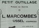 Tarif 1924 Petit Outillage L. MARCOMBES 19 USSEL Corrèze FORGES Du CENTRE Représentant A. Messager 75011 Paris - Matériel Et Accessoires